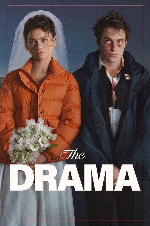 Pôster do filme The Drama (2026), com Zendaya e Robert Pattinson