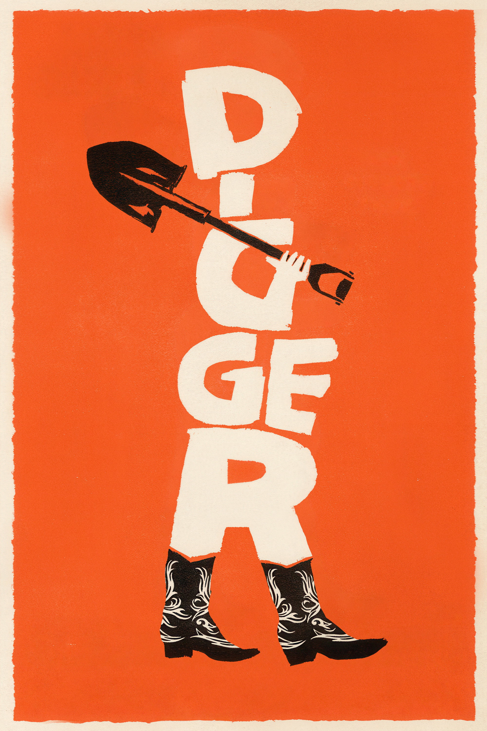 Pôster principal de Digger no TMDB, com Tom Cruise caracterizado como Digger Rockwell